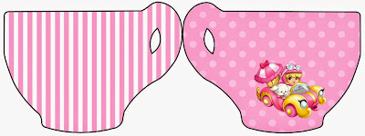 Penelope Glamour Bebé: Invitaciones para Imprimir Gratis. Tarjeta con forma de Taza de Penelope Glamour Bebé.