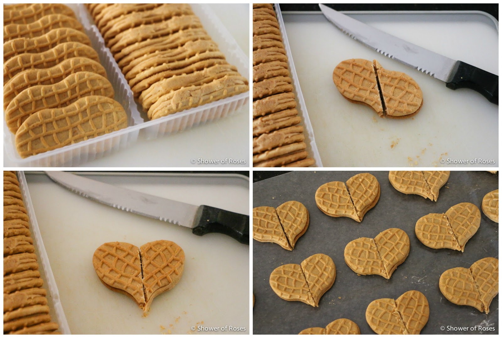 Shower of Roses Nutter Butter Heart Cookie Valentines