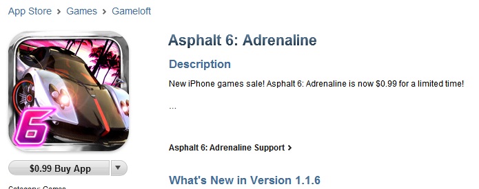 É Hoje! Asphalt 6 Adreline por 1 dólar