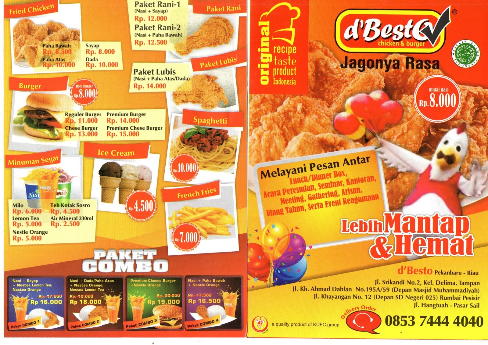 D'BESTO CHICKEN & BURGER PEKANBARU Maret 2016