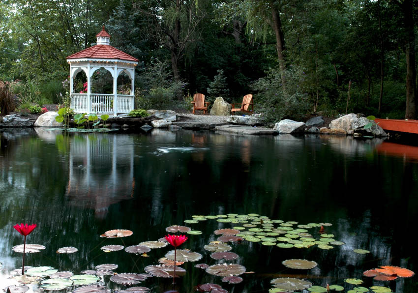 Aquascape Your Landscape Gazebos and Water Gardens A Match Made in Heaven