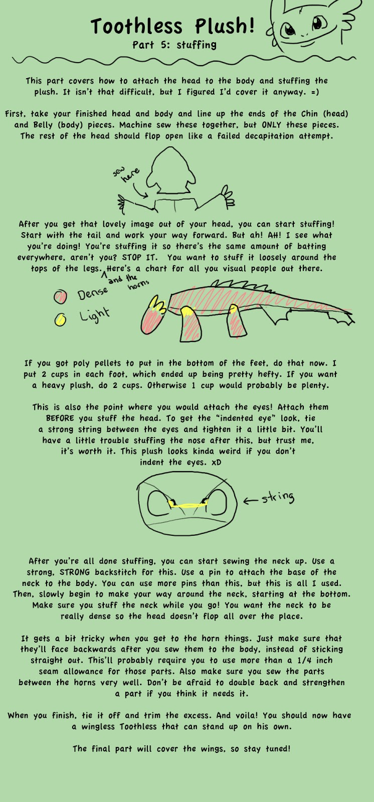 Quirky Artist Loft Free Pattern Toothless Dragon Plush