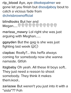 1a7 Keke Palmer reacts to the fight between Soulja Boy and Chris Brown but she gets shut down by fans