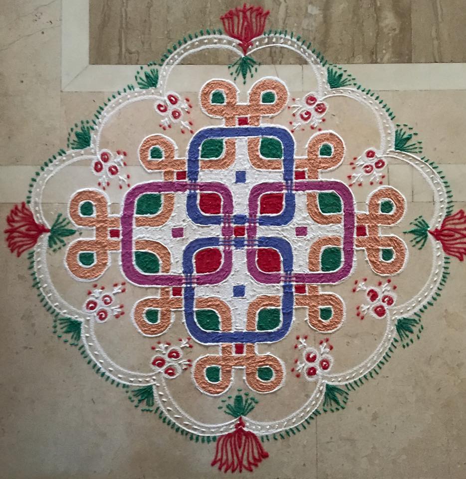 TELUGU WEB WORLD PUZZLE FREEHAND DESIGNER RANGOLI ART