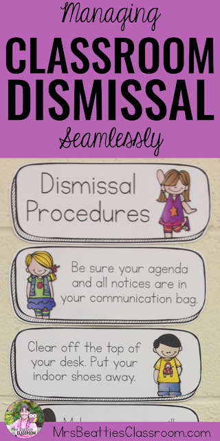 Does classroom dismissal time have your students climbing the walls? Make your expectations explicitly clear and your classroom dismissal routine will become seamless! Check out this post and the editable dismissal chart I'm highlighting. You'll love it and your Guest Teachers will thank you!