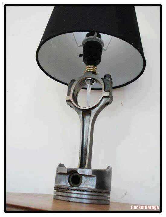 Piston Lamp RocketGarage Cafe Racer Magazine