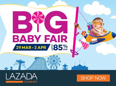 Promosi Barang Bayi Diskaun 85% Di Lazada Big Baby Fair 