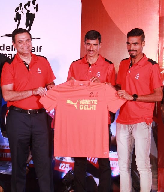Photo Caption: At the ADHM 2016 Race day Tee unveiling from (L to R) Dilip Jayram (CEO) Procam International, Meena Bhatia - VP Sales and Marketing, Le Meridien New Delhi, Murray Culshaw-Chairman, India Cares, Anil Singh-MD, Procam International, Olympian Kheta Ram, Dhruv Bhagat, CEO – Delhi/NCR, Bharti Airtel, Olympian Gopi T, Vinita Bhatia – AVP, National Head, Media Entertainment & Sport. Times Group, Rubina Mittal-Delhi Tent, Tamorish Kole – Medical Director for the event & Principal Consultant & Head, Department of Emergency medicine, Max Healthcare, Soumava Naskar-Jabong, Shrenik Mehta-Harmony, P K Srivastava-AFI & P N Sankaran-Procam International. Photo Caption: At the ADHM 2016 Race day Tee unveiling from (L to R) Dilip Jayram (CEO) Procam International, Meena Bhatia - VP Sales and Marketing, Le Meridien New Delhi, Murray Culshaw-Chairman, India Cares, Anil Singh-MD, Procam International, Olympian Kheta Ram, Dhruv Bhagat, CEO – Delhi/NCR, Bharti Airtel, Olympian Gopi T, Vinita Bhatia – AVP, National Head, Media Entertainment & Sport. Times Group, Rubina Mittal-Delhi Tent, Tamorish Kole – Medical Director for the event & Principal Consultant & Head, Department of Emergency medicine, Max Healthcare, Soumava Naskar-Jabong, Shrenik Mehta-Harmony, P K Srivastava-AFI & P N Sankaran-Procam International.