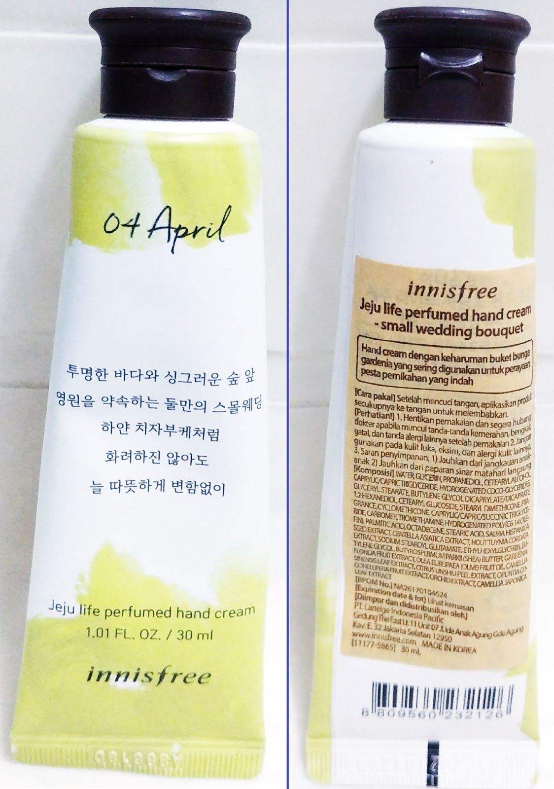 Innisfree Jeju Life Perfumed Hand Cream 04 April (Small Wedding