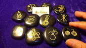 Set de símbolos de Karuna Reiki en Jaspe Negro