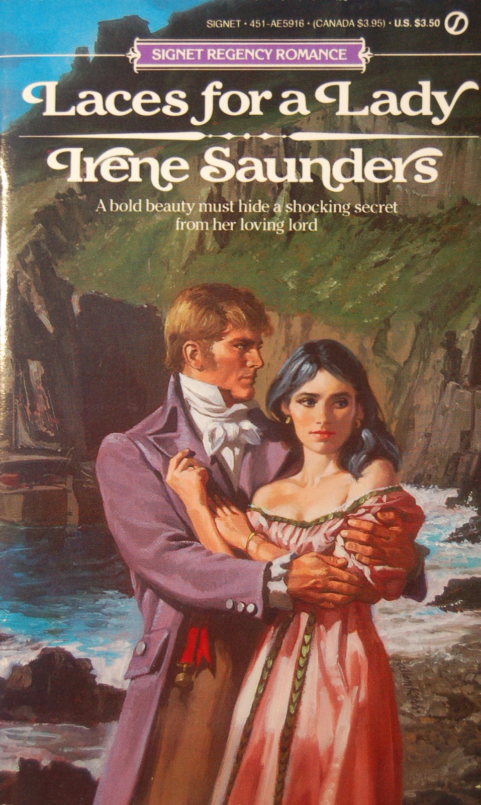 Allan Kass, Illustrator of Book Covers Irene Saunders Laces for a Lady