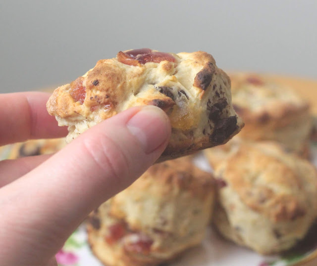 Cherry, Chocolate And Ginger Scones