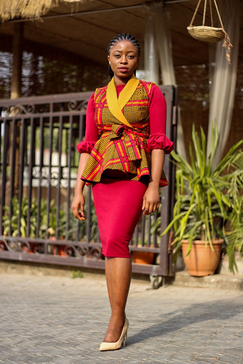 ankara peplum jacket