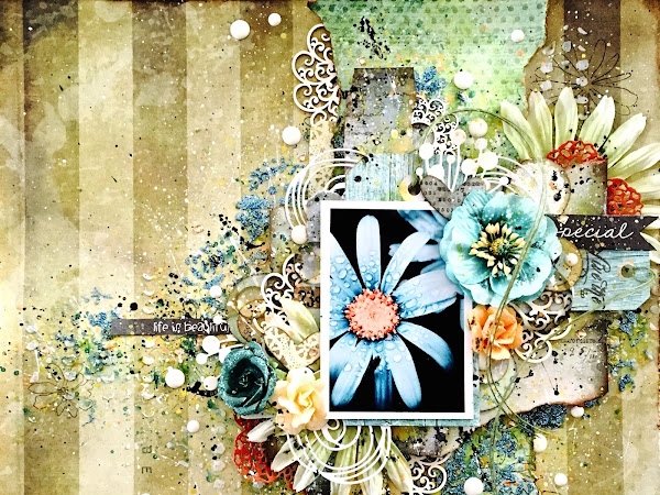 Life is Beautiful Layout 7 Dots Challenge