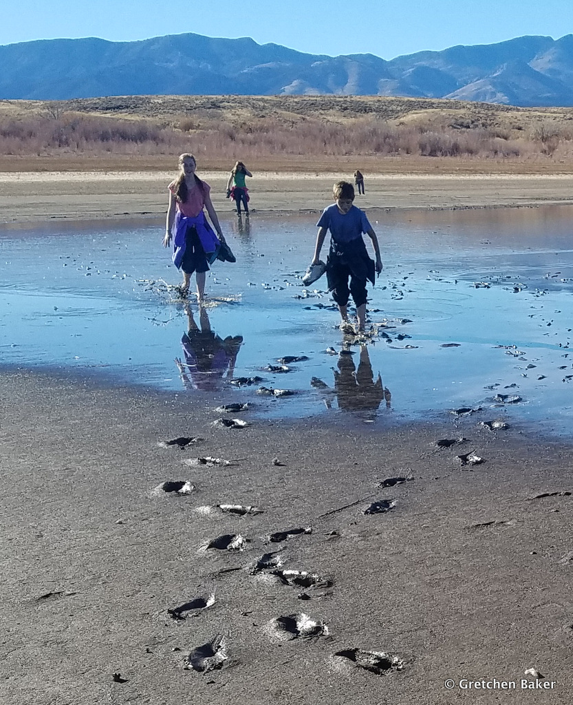 Desert Survivor Walking Around (Through) Pruess Lake