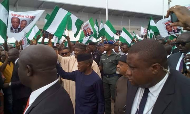 See How Enugu State Welcomed Vice President Osinbajo See How Enugu State Welcomed Vice President Osinbajo