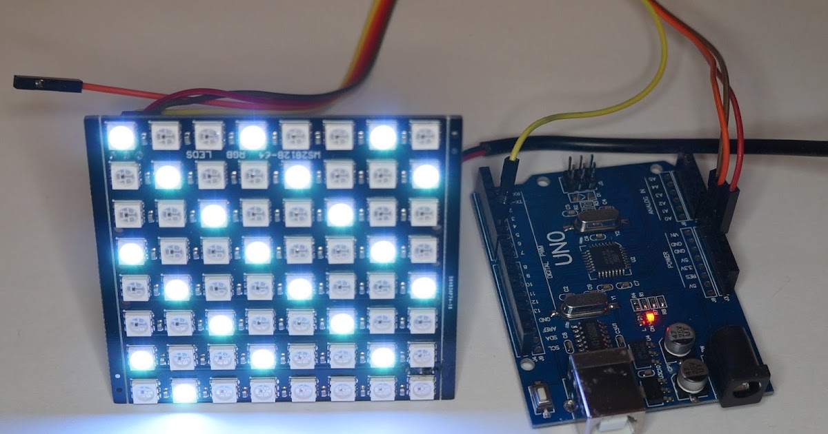 My Commentary and Technical help: CJMCU 8x8 WS2812 Addressable LED ...