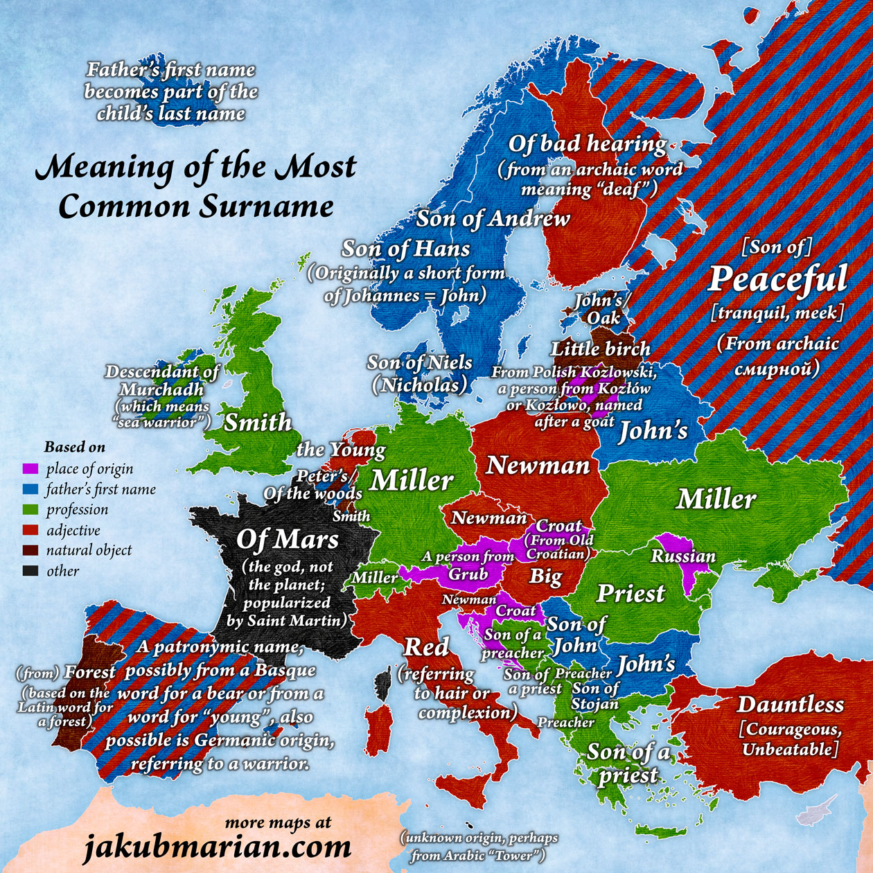 Most Common Surname In Europe Vivid Maps