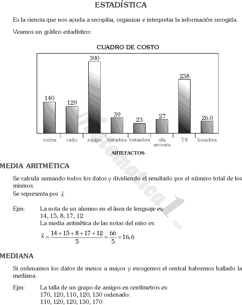 INTERPRETACIÓN Y ELABORACIÓN DE GRÁFICAS ESTADÍSTICAS EJERCICIOS