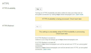 Proses Pengalihan Http ke Https Untuk Custom Domain Blogger