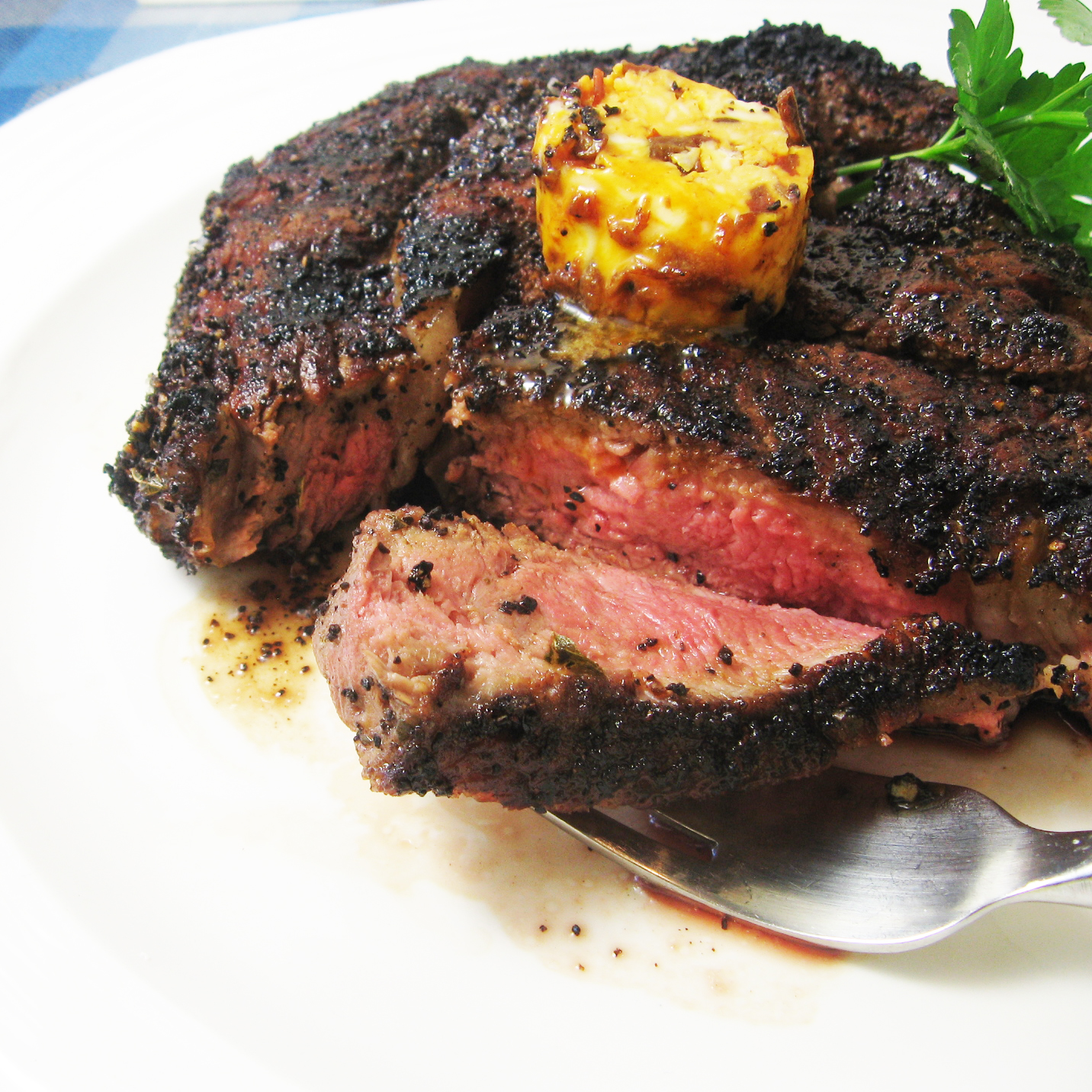Burp! Recipes: Coffee rubbed ribeye with chipotle butter