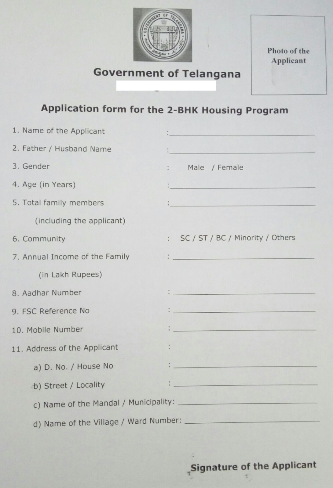 Telangana Meeseva Services Information, Application Forms and Process flow