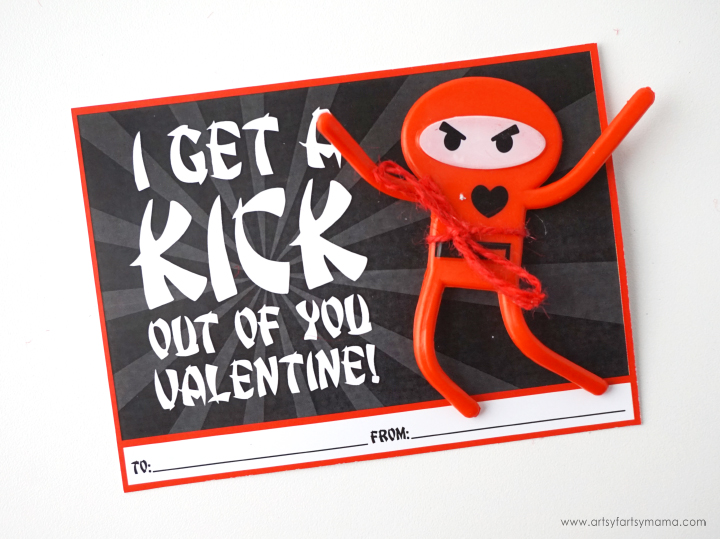 These Free Printable Ninja Valentines are perfect to share with classmates or friends this Valentine's Day!