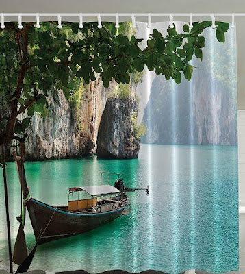 Coolest Boat Themed Products Boat Shower Curtain