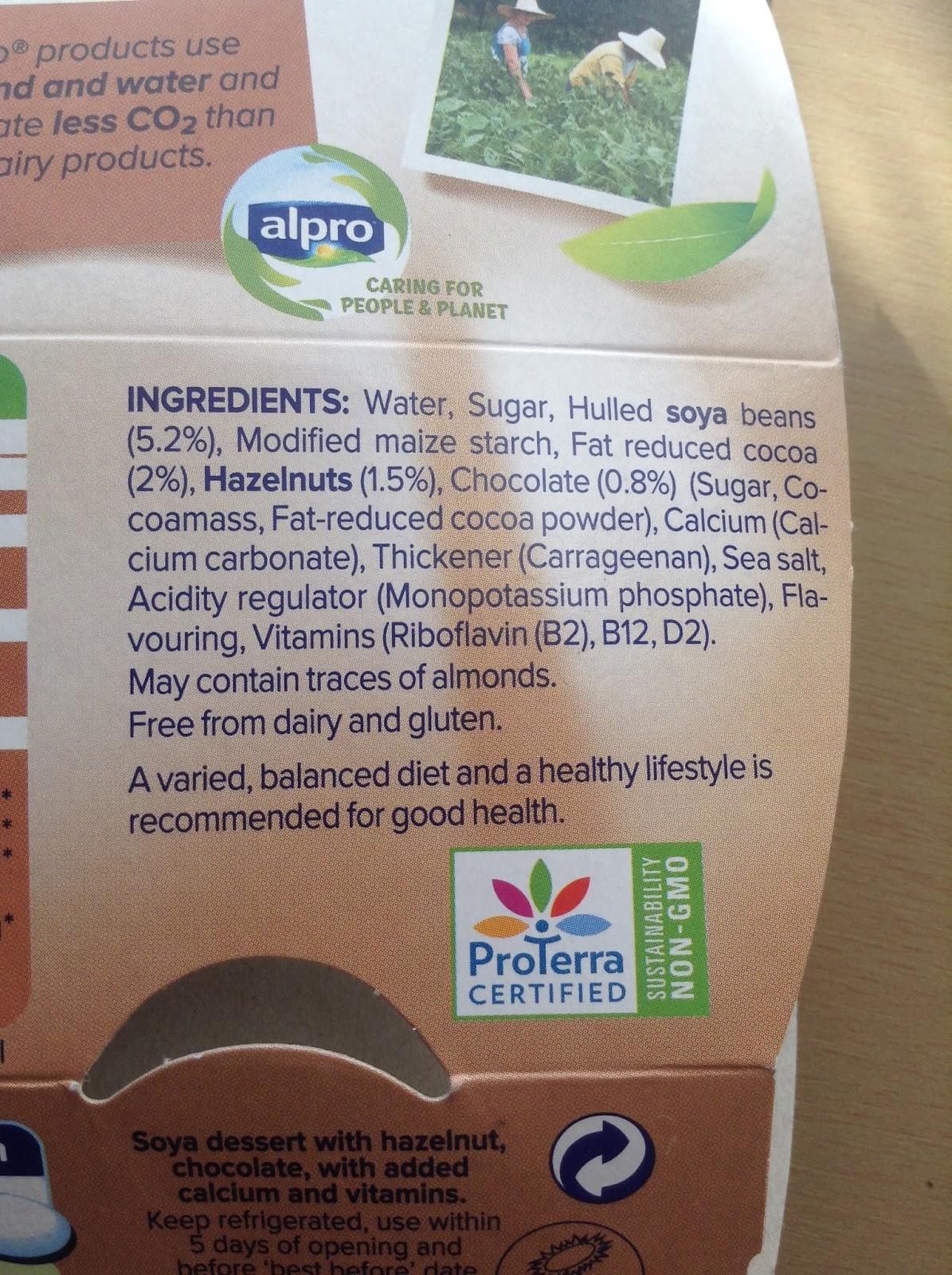 Alpro Soya Chocolate Milk Ingredients