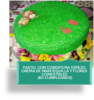 PASTEL 60 CUMPLEAÃOS {CON COBERTURA ESPEJO Y ENCAJE}