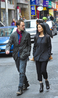 Jonny Lee Miller and Lucy Liu as Sherlock Holmes and Joan Watson Elementary Episode # 9 You Do It To Yourself