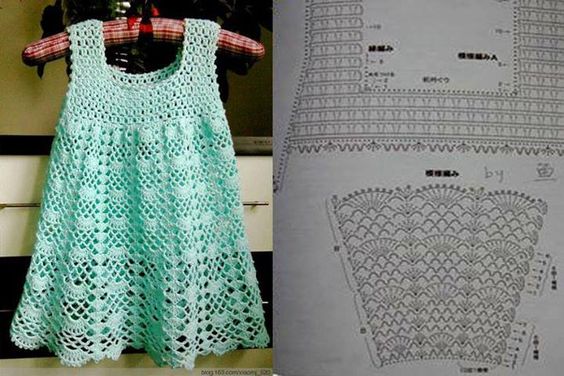 Vestido infantil em crochê/ crochet dress – Gráficos e Receitas – Artes  Manuais