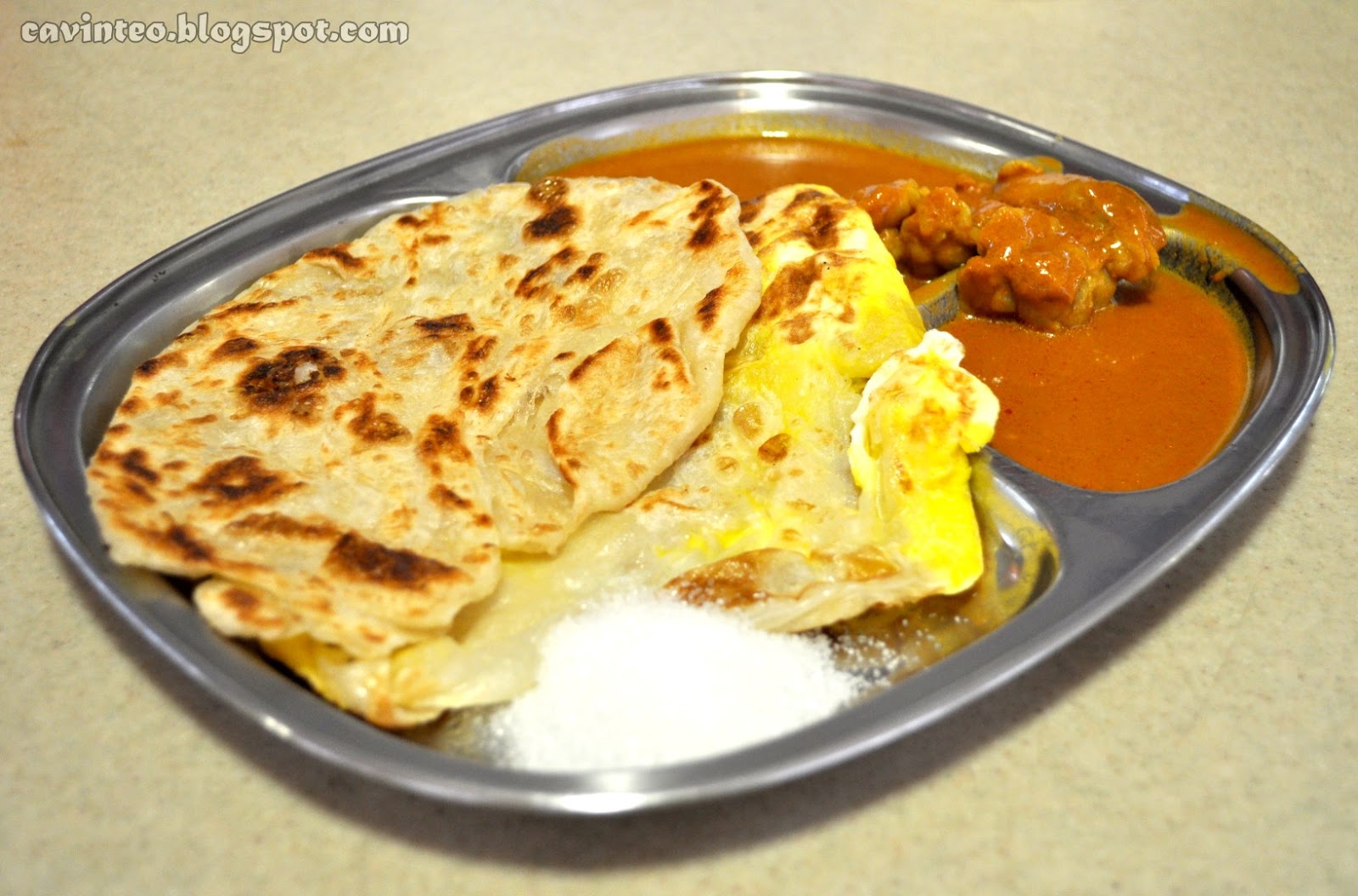 Entree Kibbles Egg and Kosong Roti Prata Rezki Allah Indian Muslin