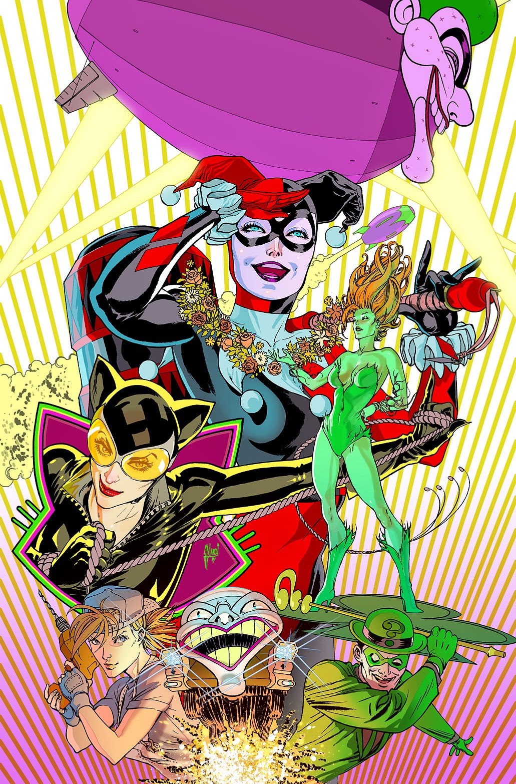 GOTHAM CITY SIRENS TPB cover process by Guillem March