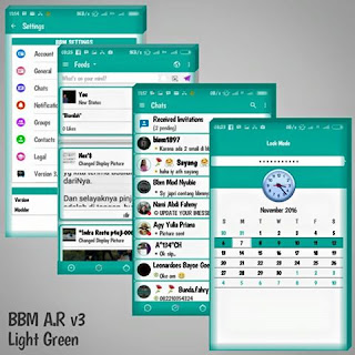 BBM Mod AR v3 LightGreen v3.1.0.13 Apk Terbaru