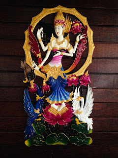 Goddess Saraswati Relief Decoration