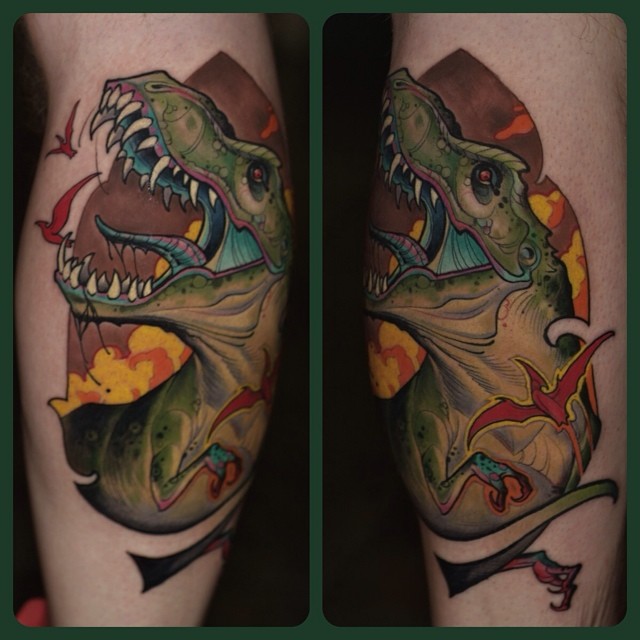 T-Rex Dinosaur Tattoo ~ Tattoo Geek - Ideas for best tattoos