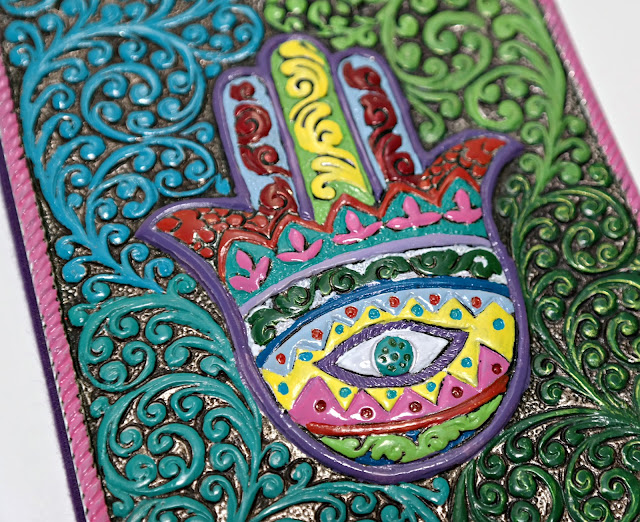 Hand-Painted Hamsa Journal - ColoriQue by Lisa Marie Jimenez