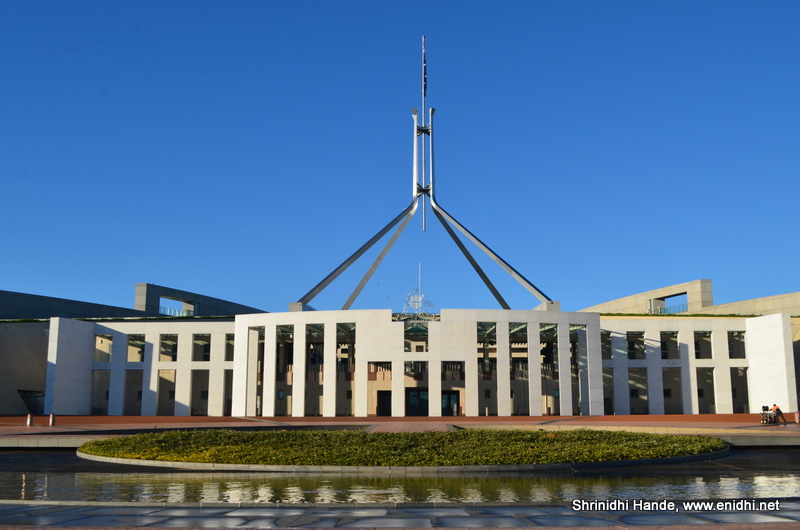 Early morning visit New Parliament House in Canberra, Australia eNidhi India Travel Blog