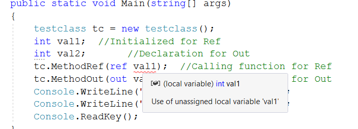 Ref and Out Parameter in C# | C#.NET,SQL Server and Microsoft Azure