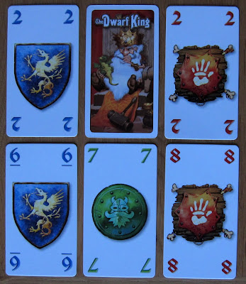 The Dwarf King - Examples of the non picture cards for the 3 suit's and the card back