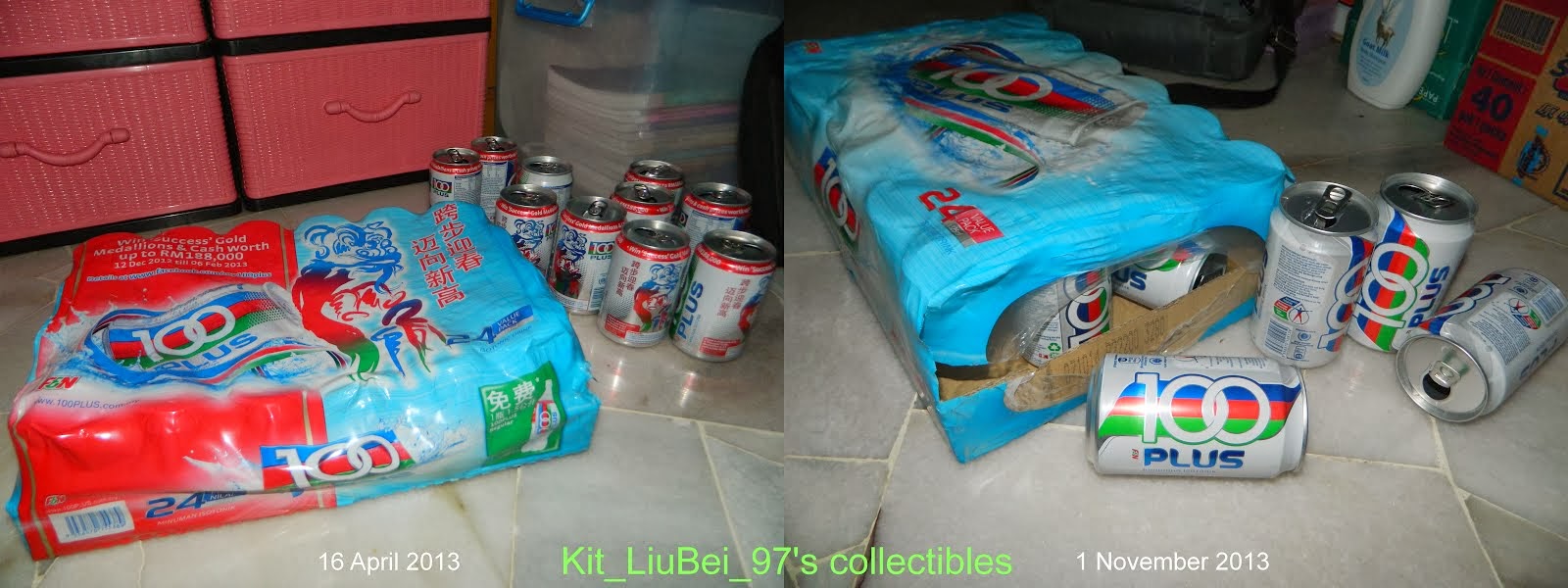 I like 100PLUS and collect various cans!!!