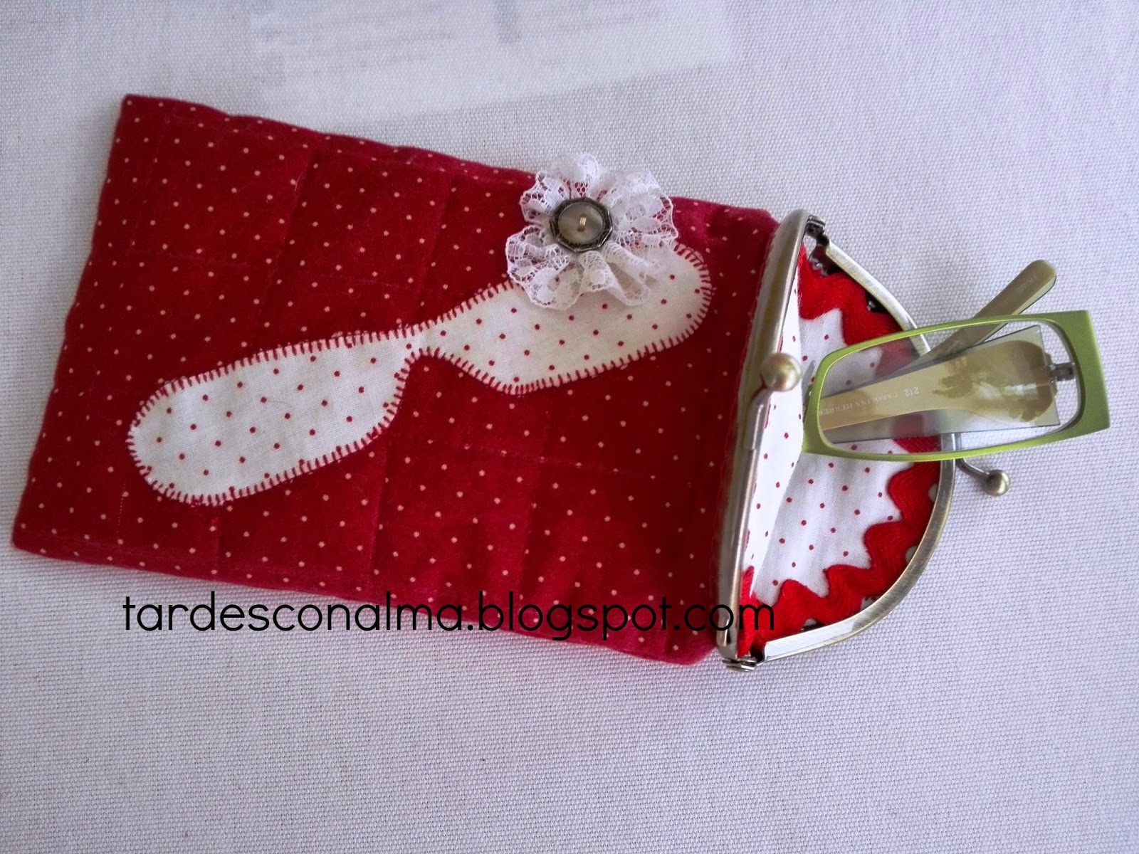 DIY Tutorial funda de gafas con boquilla La piculina adorna y oculta puntadas indiscretas