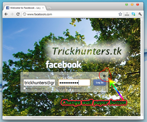 Another World: Change Facebook Log-In Page Background