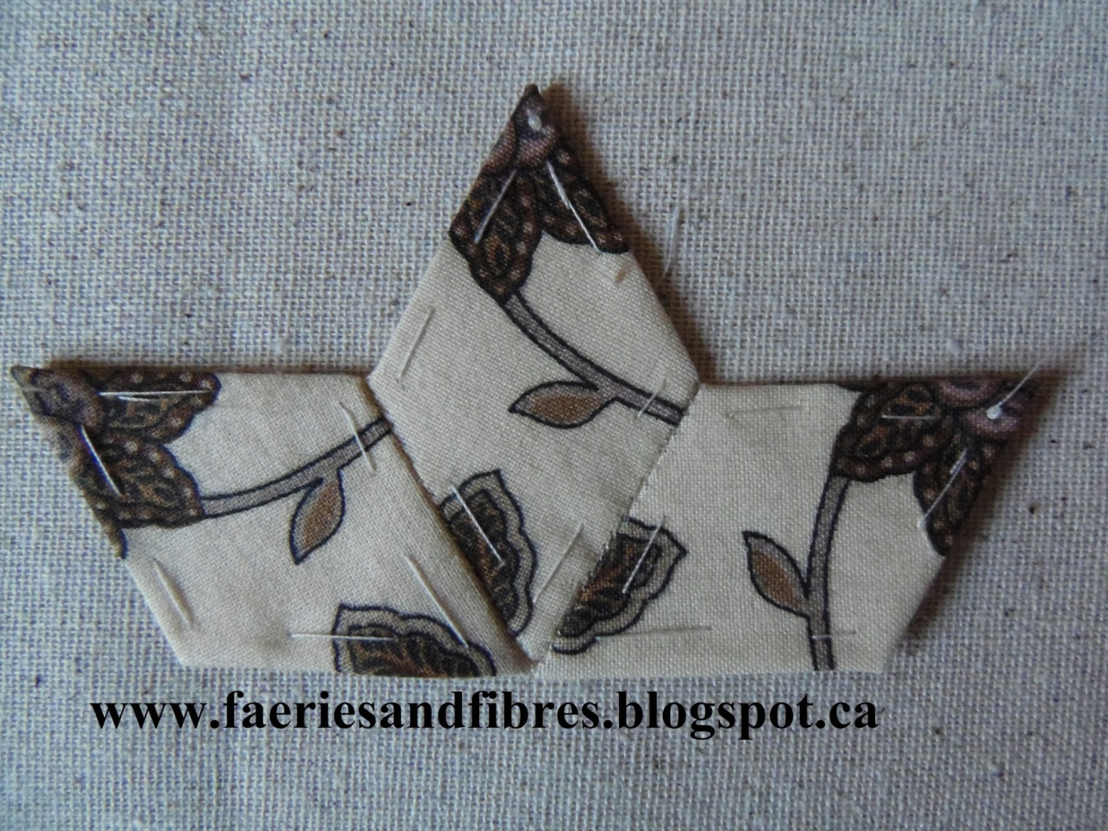 Faeries and Fibres Sewing the diamonds together