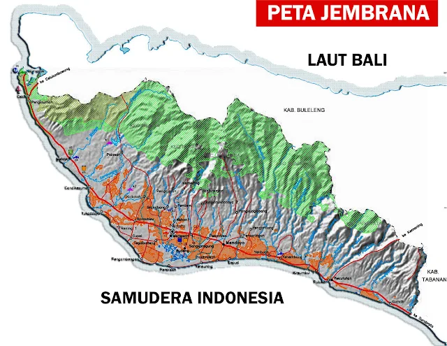 Gambar Peta Infrastruktur Kabupaten Jembana