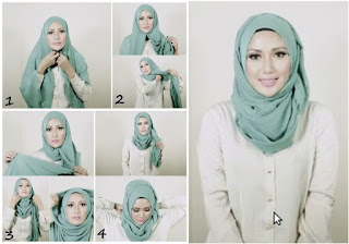 Foto Cara Memakai Hijab Pashmina Muka Bulat Foto Cara Memakai Hijab Pashmina Muka Bulat