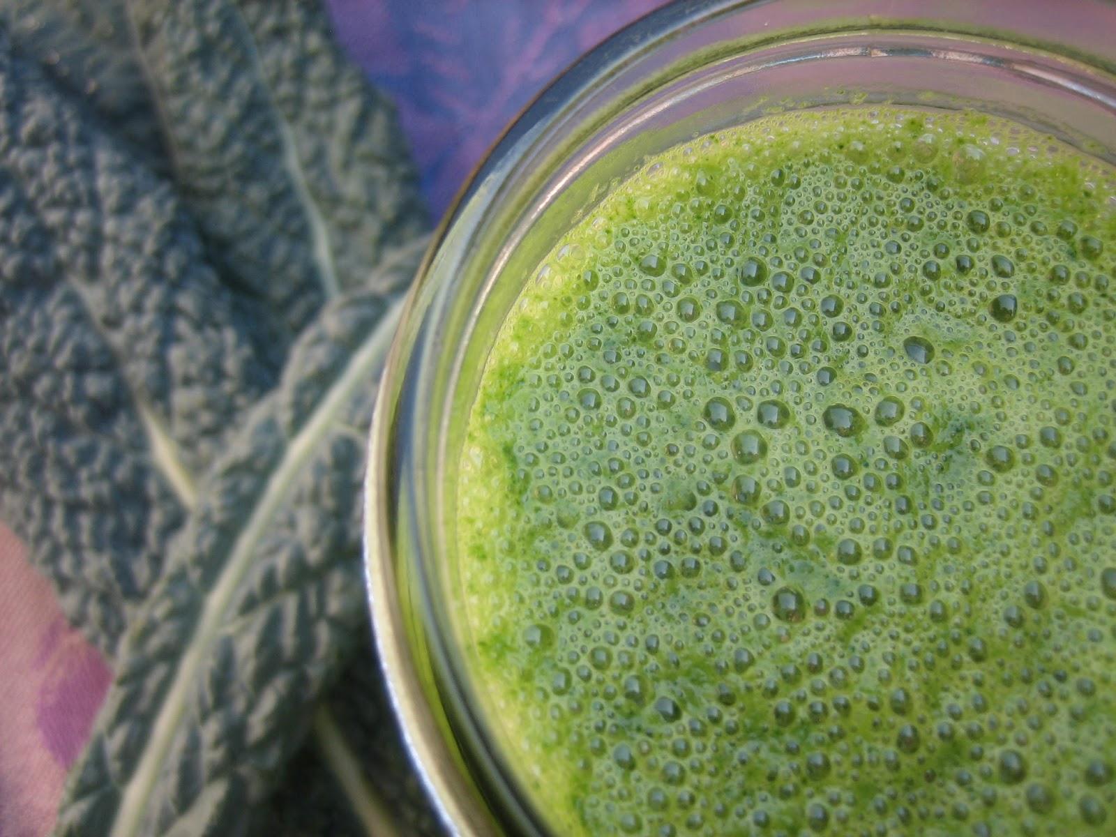 Pureed Pzazz Kale Blueberry Kefir Smoothie