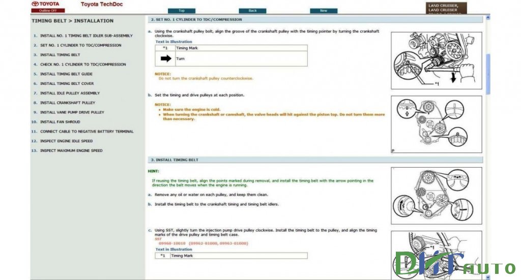 TOYOTA LAND CRUISER 150/PRADO 20112015 SERVICE & REPAIR INFORMATION MANUAL Toyota Manual