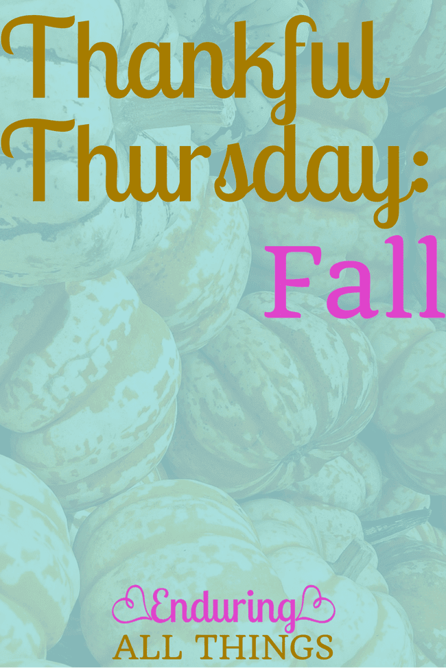 Thankful Thursday Fall Enduring All Things